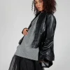 Faux Leather Jacket in Black