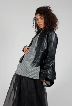 Faux Leather Jacket in Black