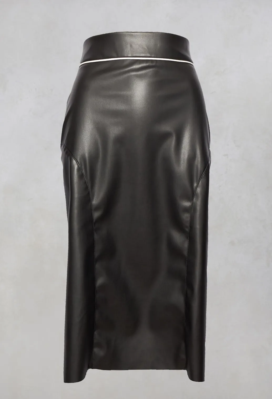 Faux Leather Skirt in Black