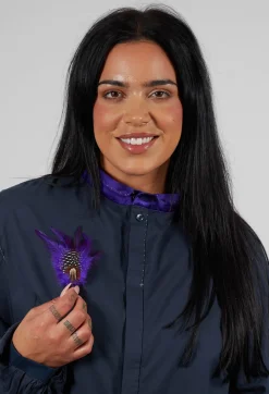 Feather Pin in Original Purple