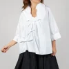 Feature Pleated Shirt in White