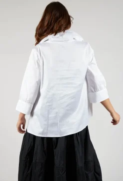 Feature Pleated Shirt in White