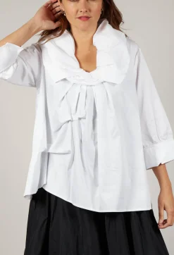 Feature Pleated Shirt in White