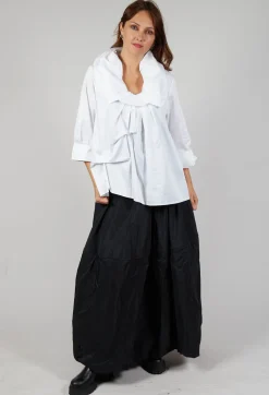Feature Pleated Shirt in White