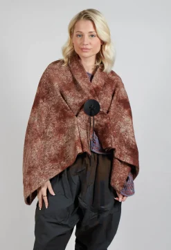 Felted Cape in Brown
