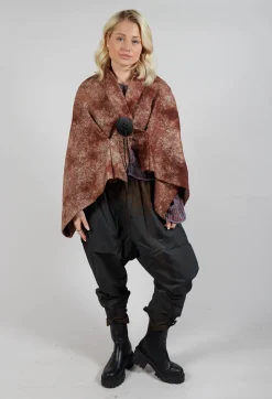 Felted Cape in Brown