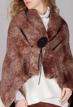 Felted Cape in Brown