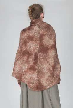 Felted Cape in Brown