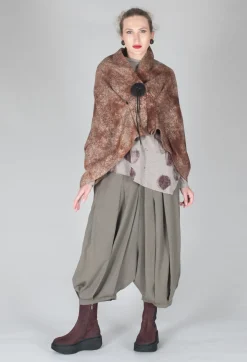 Felted Cape in Brown