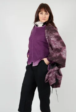Felted Cape in Purple