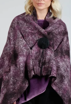 Felted Cape in Purple