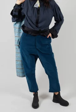 Fine Cord Trousers in Blue