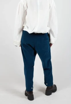 Fine Cord Trousers in Blue