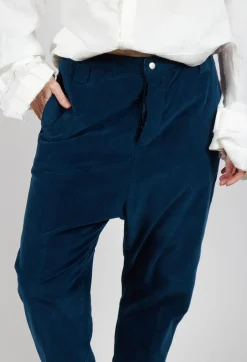 Fine Cord Trousers in Blue