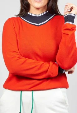 Fine Knit Jumper in Pirite Orange