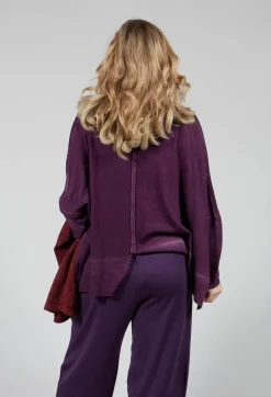 Fine Knit Jumper in Purple