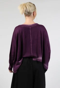Fine Knit Jumper in Purple