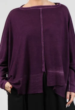 Fine Knit Jumper in Purple