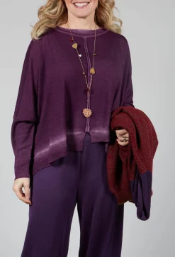 Fine Knit Jumper in Purple