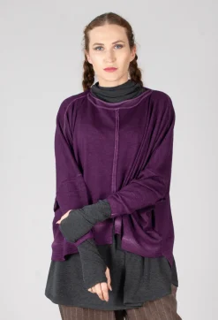 Fine Knit Jumper in Purple