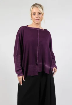 Fine Knit Jumper in Purple