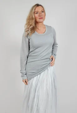 Fine Knit T-Shirt in Moon Sparkle