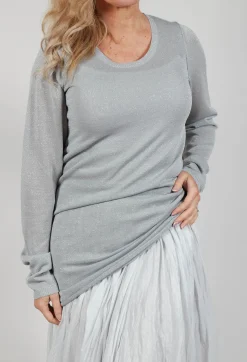 Fine Knit T-Shirt in Moon Sparkle