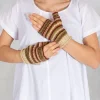 Fingerless Gloves in Beige