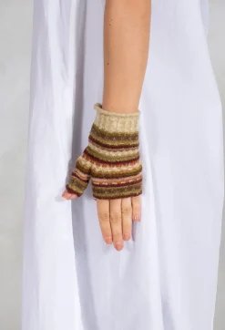 Fingerless Gloves in Beige