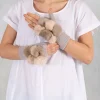 Fingerless Gloves in Light Pink/Taupe