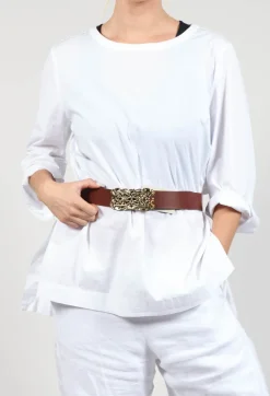 Fiore Belt in Brown