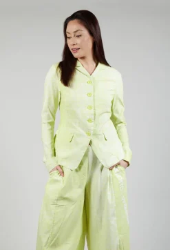 Fitted Button Through Jacket in Sun Print