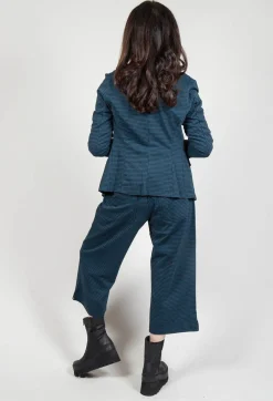 Fitted Button Through Jacket in Ink Check