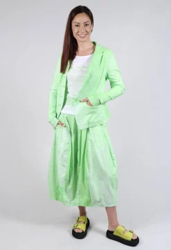 Fitted Button Through Jacket in Lime Print