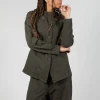 Fitted Button Through Utility Jacket in Jungle