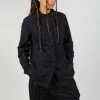Fitted Button Through Utility Jacket in Black