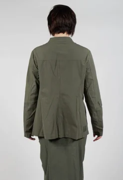 Fitted Button Through Utility Jacket in Camp