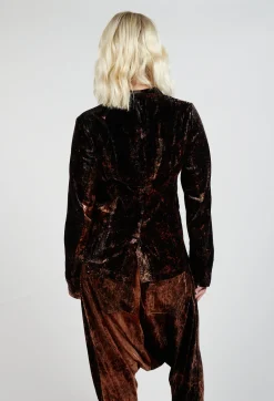 Fitted Clean Jacket in Batiked Caramel