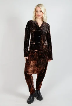 Fitted Clean Jacket in Batiked Caramel
