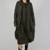 Fitted Coat with Cargo Pockets in Jungle