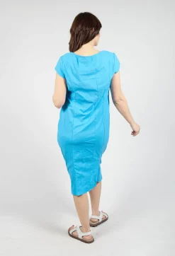 Fitted Dress with Cap Sleeves in Malibu