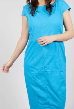Fitted Dress with Cap Sleeves in Malibu