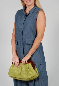Fitted Gilet in Oyster Grey