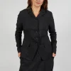 Fitted Jacket in Black Shiny Print