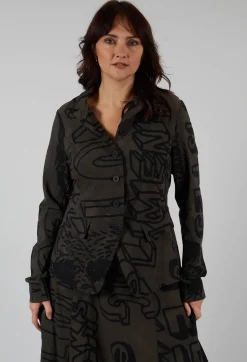 Fitted Jacket in Jungle Big Print