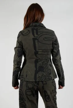 Fitted Jacket in Jungle Big Print