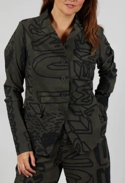 Fitted Jacket in Jungle Big Print