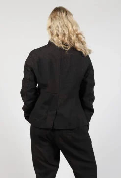 Fitted Jacket in Rust Print