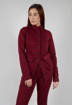 Fitted Penguin Jacket in Merlot