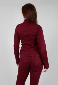 Fitted Penguin Jacket in Merlot